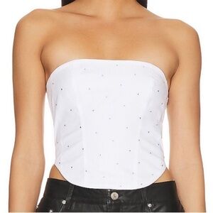 GOOD AMERICAN Crystal Poplin Corset